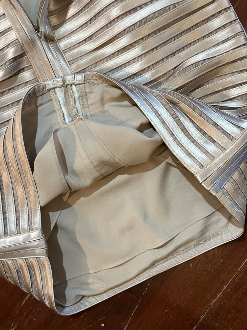 BCBGMaxAzria Metallic Gold Mini Bandage Dress - Picture 8 of 10